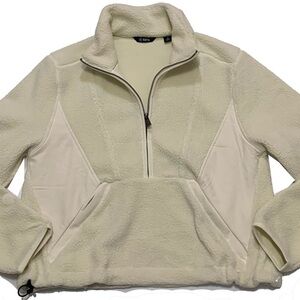 M / Cuts Clothing Cream half Zip Fleece Pullover